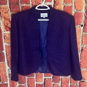 Vintage Lombardi Women’s Purple Wool Blazer Jacket Size Large